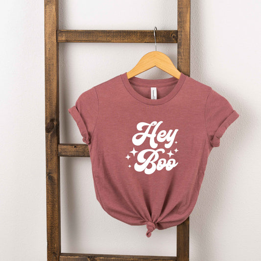 Hey Boo Stars | Toddler Short Sleeve Crew Neck