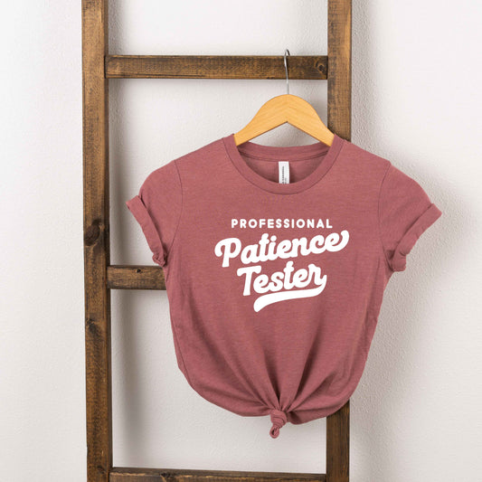 Retro Professional Patience Tester | Toddler Short Sleeve Crew Neck