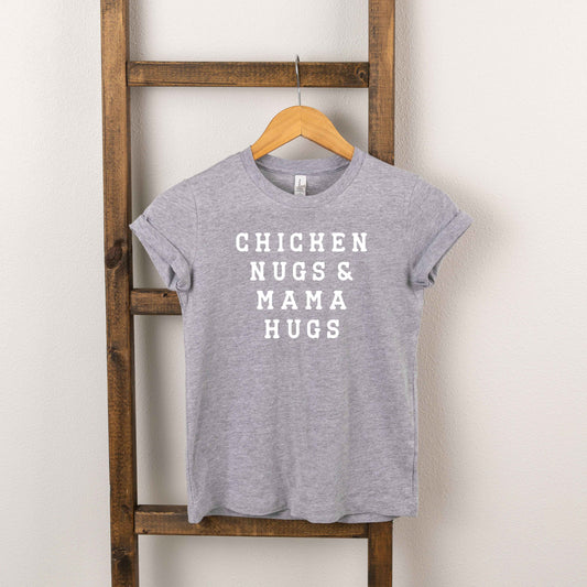 Chicken Nugs And Mama Hugs | Toddler Short Sleeve Crew Neck