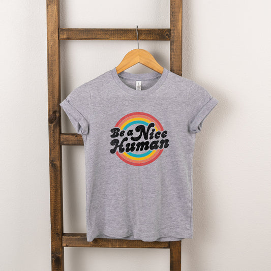 Be A Nice Human Circles | Toddler Short Sleeve Crew Neck