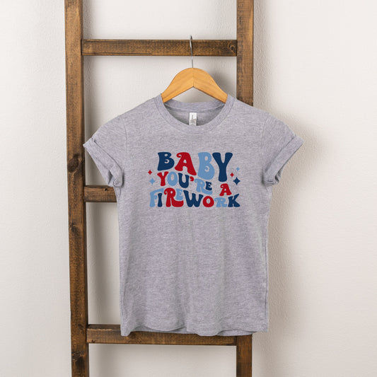 Baby You're A Firework Retro | Toddler Short Sleeve Crew Neck