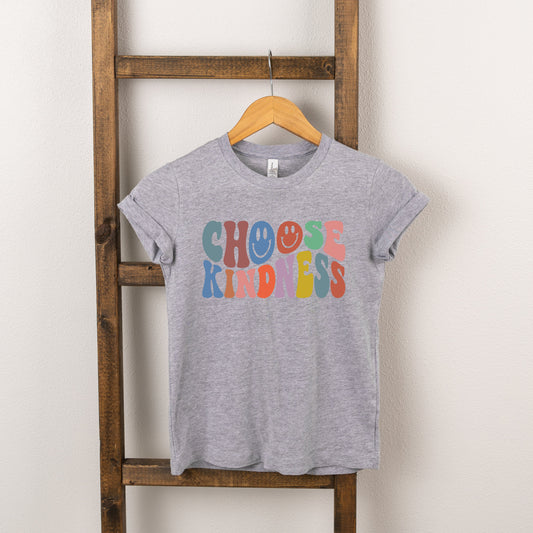 Choose Kindness Smiley Face | Toddler Short Sleeve Crew Neck