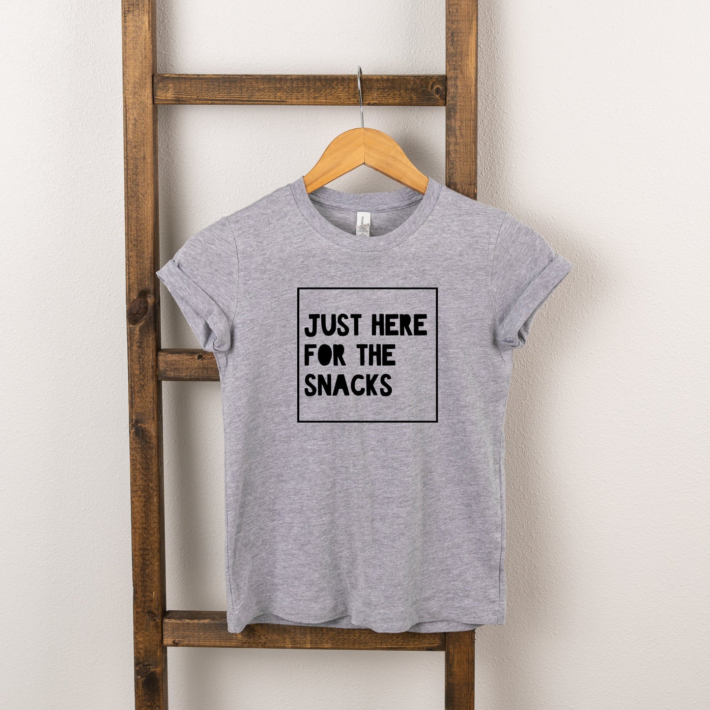 Just Here For The Snacks Kids | Toddler Short Sleeve Crew Neck