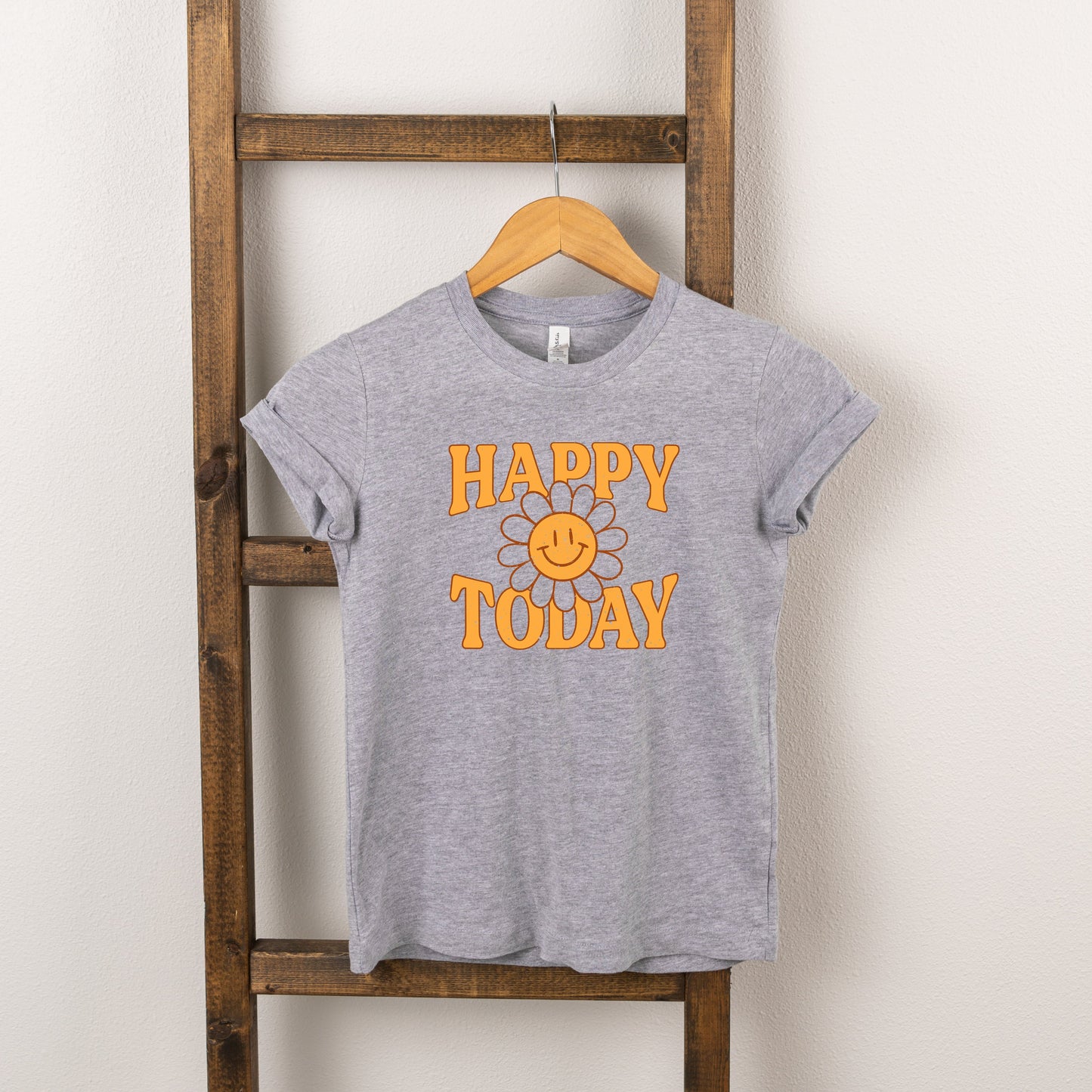 Happy Today Flower | Toddler Short Sleeve Crew Neck