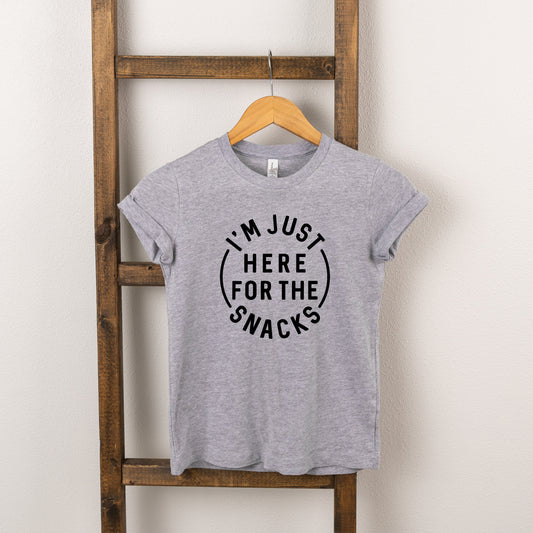 Here For The Snacks Circle | Toddler Short Sleeve Crew Neck