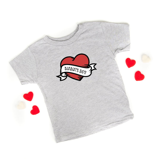 Mama's Boy Heart | Toddler Short Sleeve Crew Neck