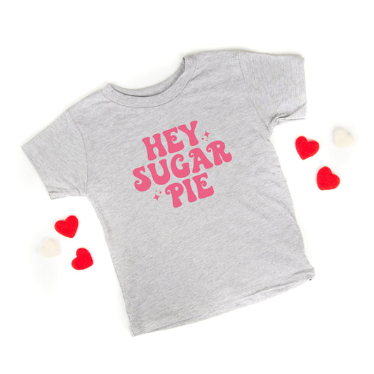 Hey Sugar Pie Stars Pink | Toddler Short Sleeve Crew Neck