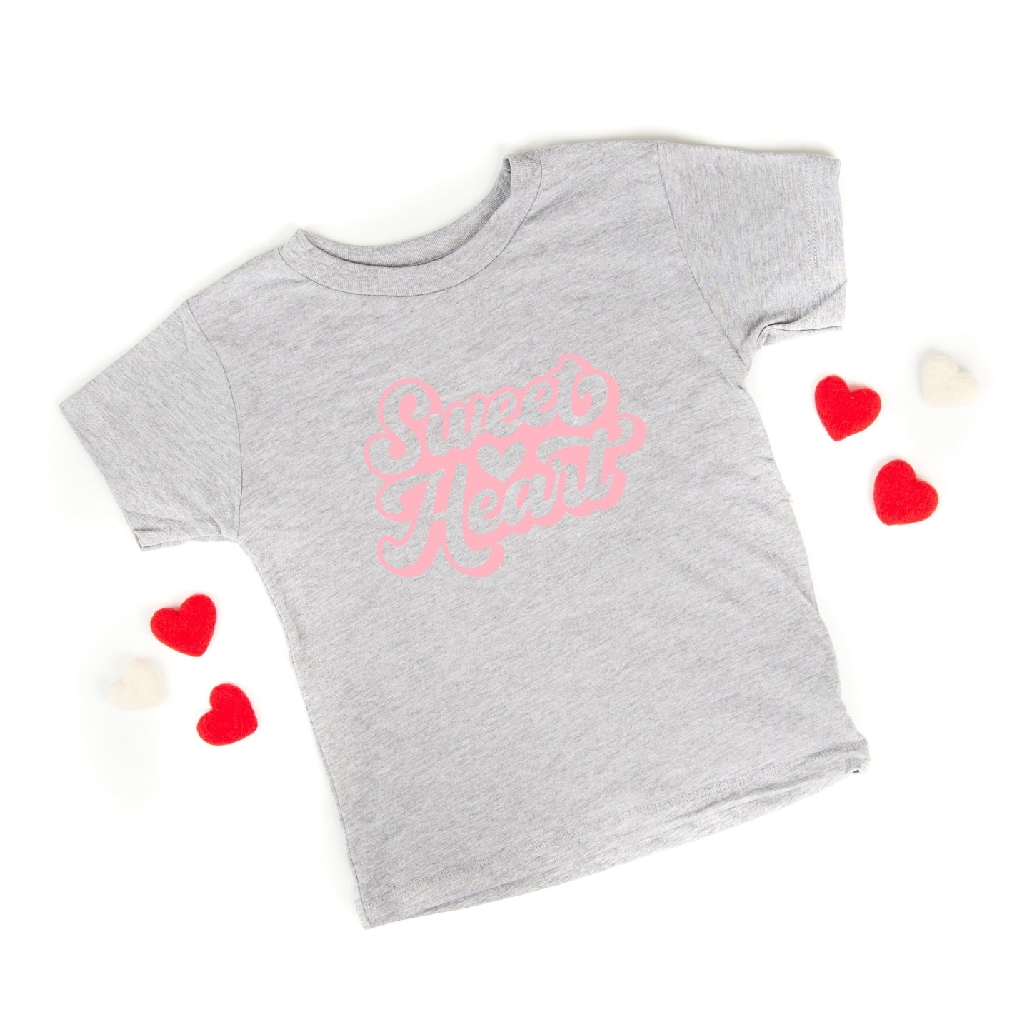 Sweet Heart With Heart | Toddler Short Sleeve Crew Neck