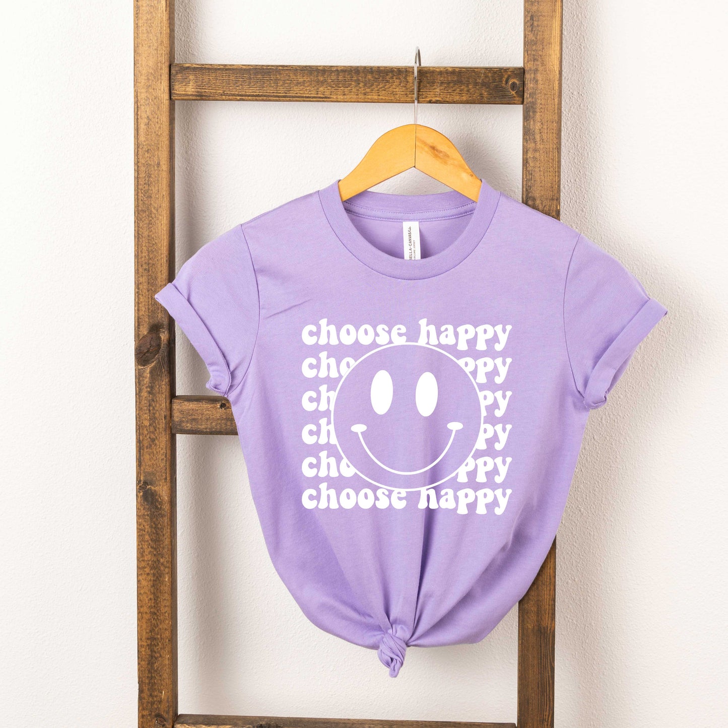 Choose Happy Smiley Face | Youth Short Sleeve Crew Neck