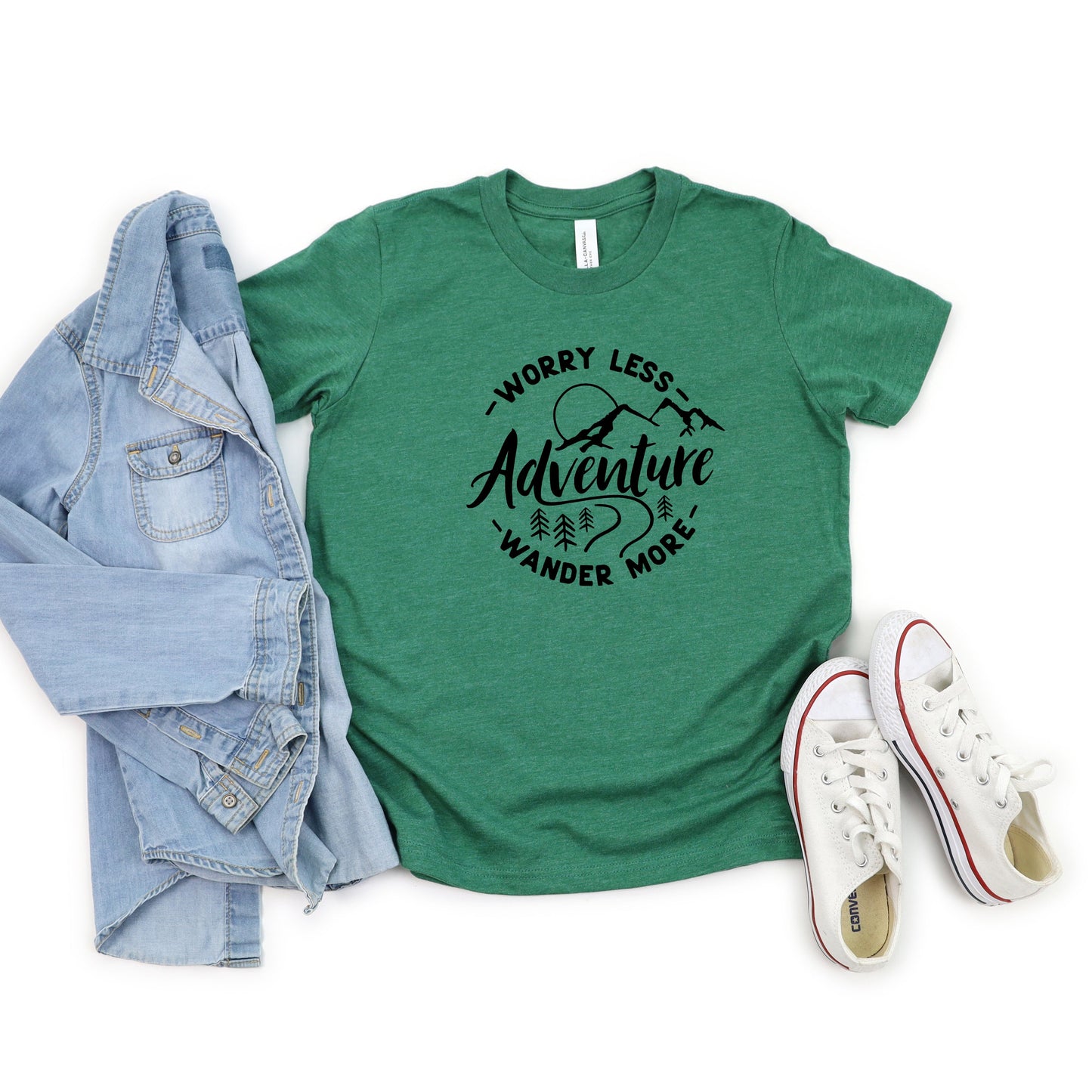 Worry Less Wander More | Youth Short Sleeve Crew Neck