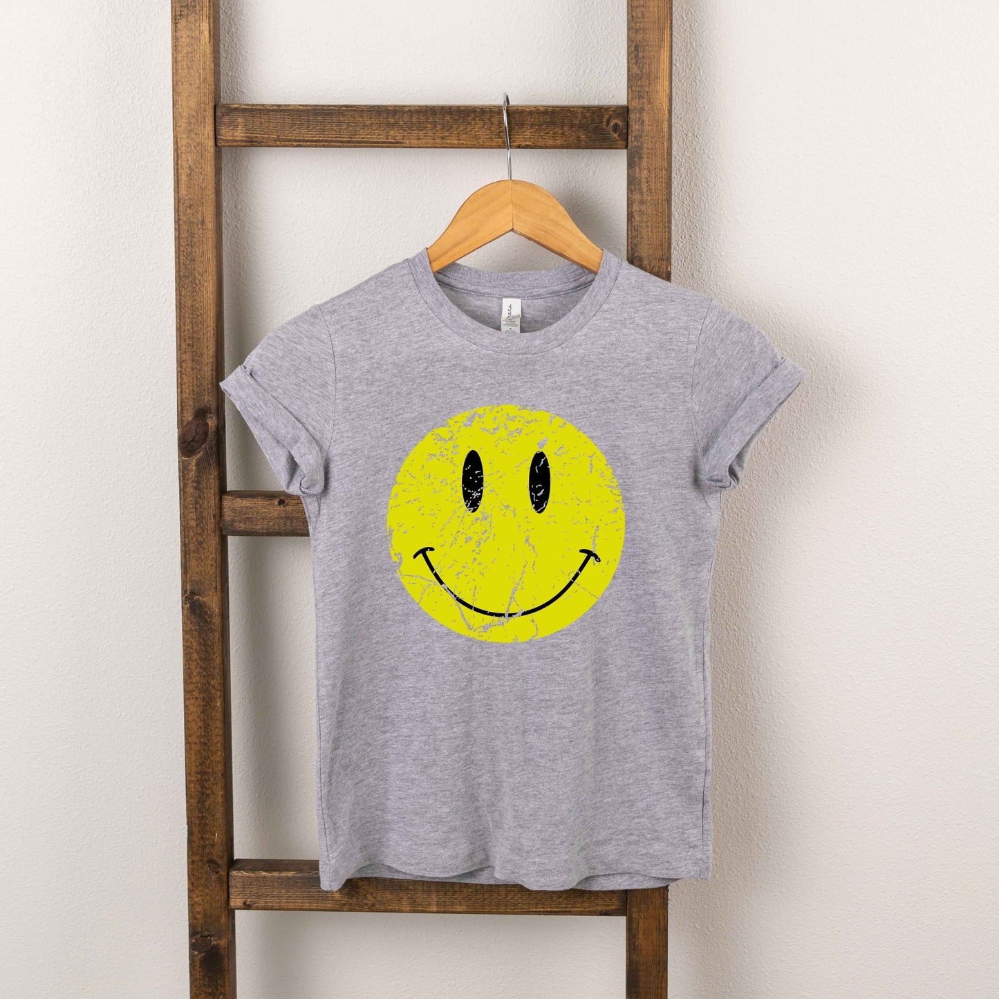 Distressed Smiley Face | Youth Graphic Short Sleeve Tee