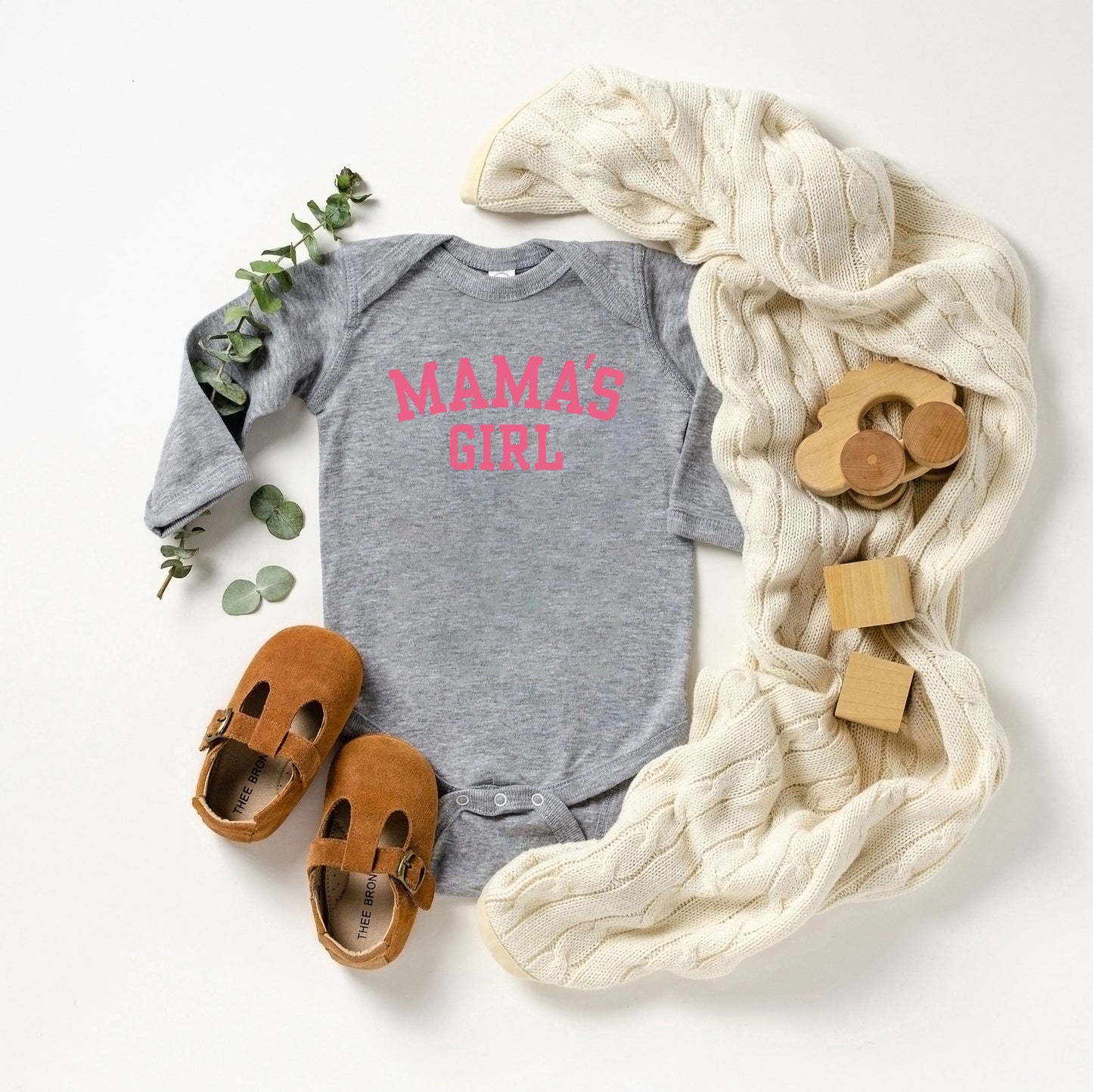 Mama's Girl Varsity | Baby Long Sleeve Onesie