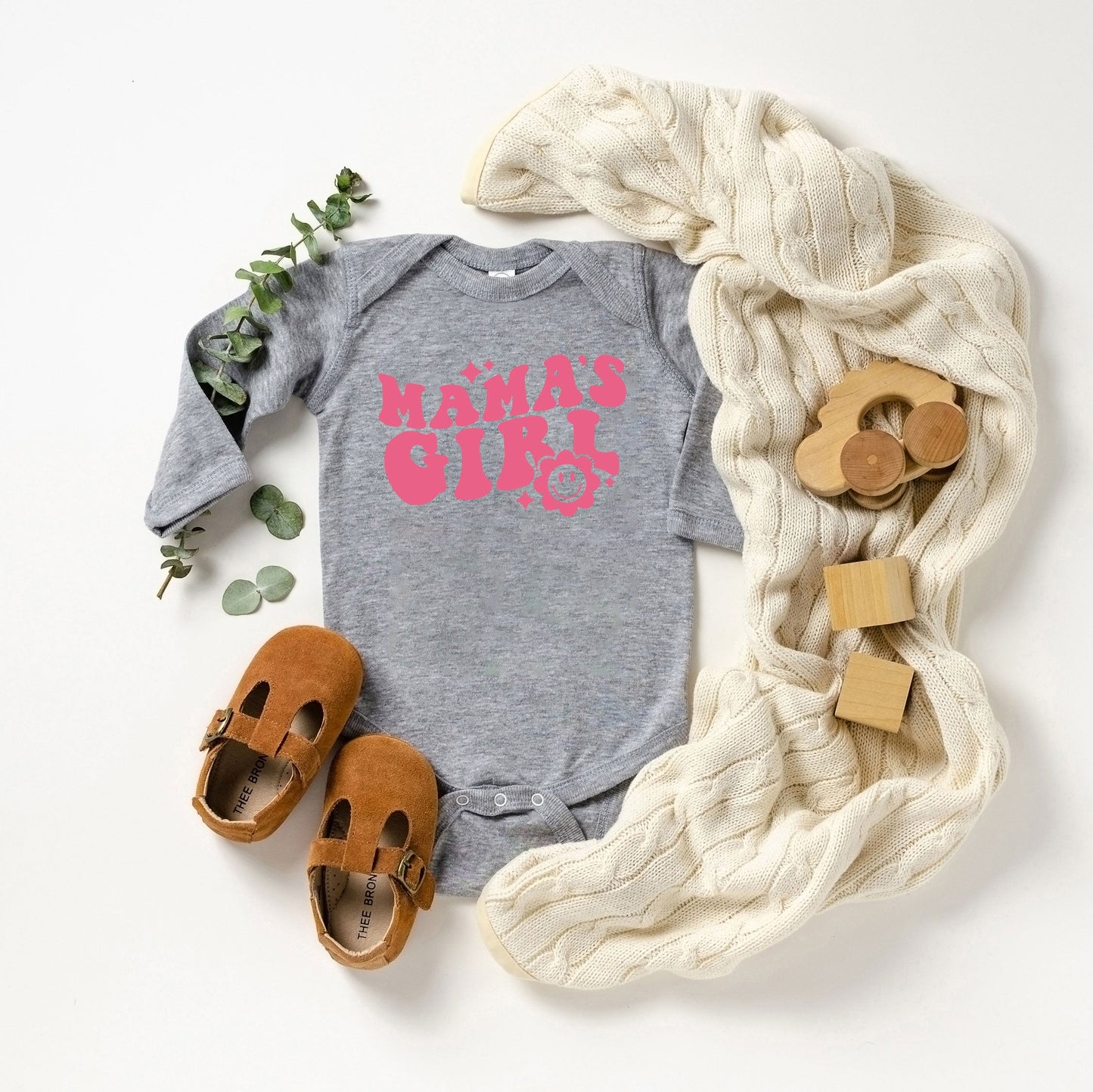 Mama's Girl Flower | Baby Long Sleeve Onesie
