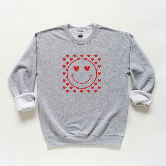 Smiley Face Hearts | Youth Sweatshirt