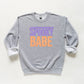 Spooky Babe Checkered | Youth Graphic Sweatshirt