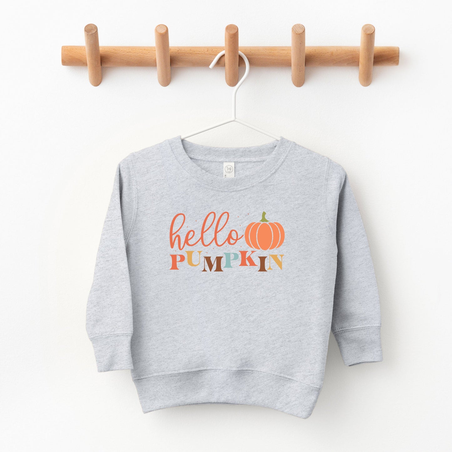 Cursive Hello Pumpkin | Toddler Graphic Sweatshirt