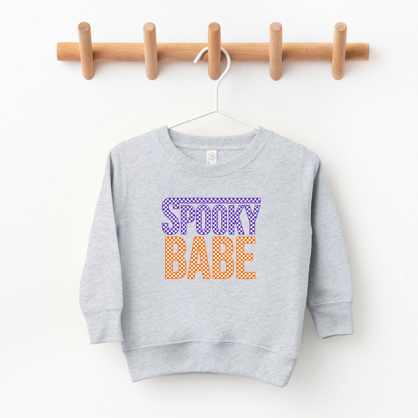 Spooky Babe Checkered | Toddler Graphic Sweatshirt