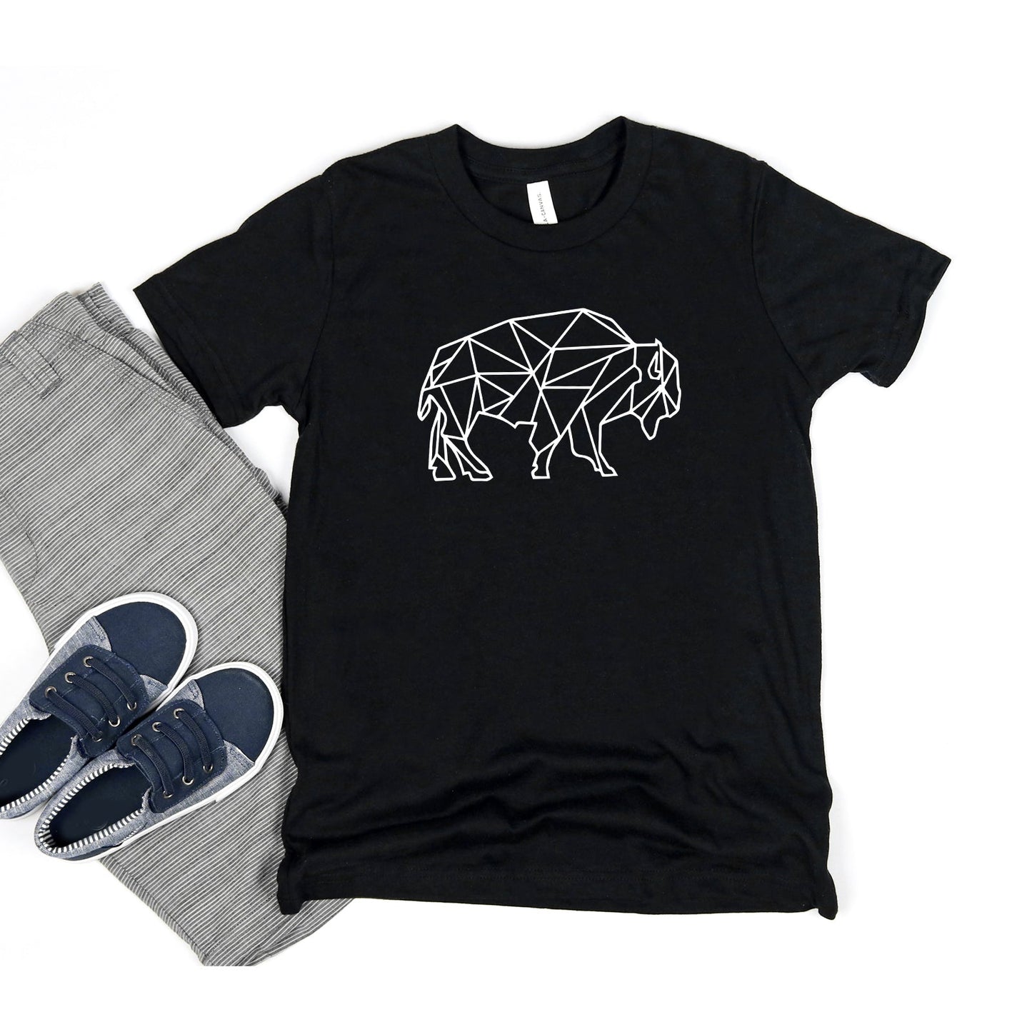 Geometric Buffalo | Youth Short Sleeve Crew Neck