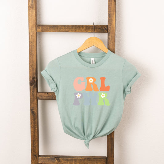 Girl Power Flowers | Youth Short Sleeve Crew Neck