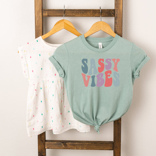 Sassy Vibes Wavy | Youth Short Sleeve Crew Neck