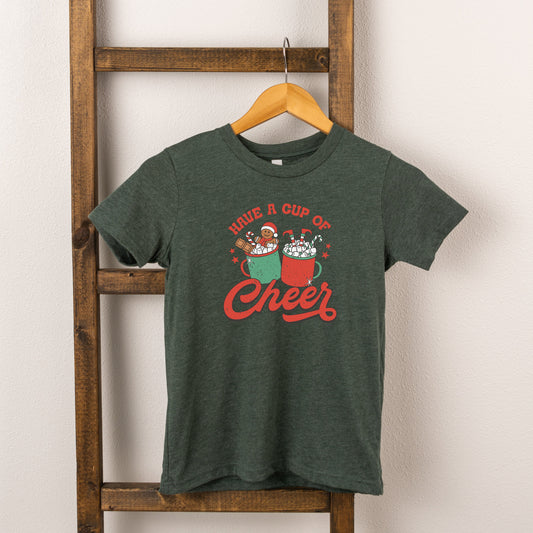 Retro Cup Of Cheer | Toddler Short Sleeve Crew Neck