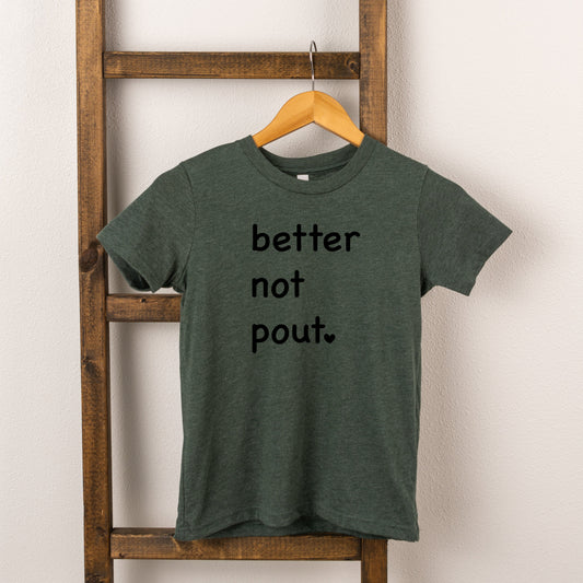 Better Not Pout Heart | Toddler Short Sleeve Crew Neck