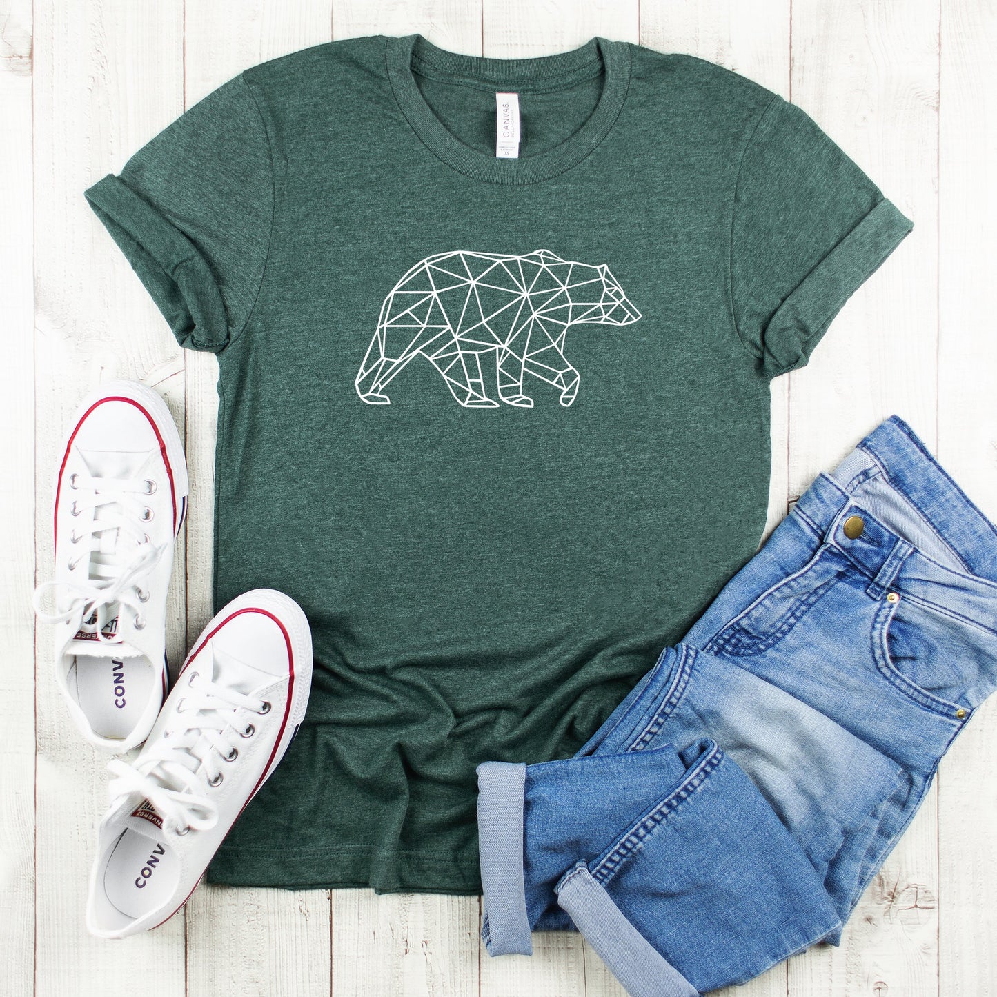 Geometric Bear | Youth Short Sleeve Crew Neck