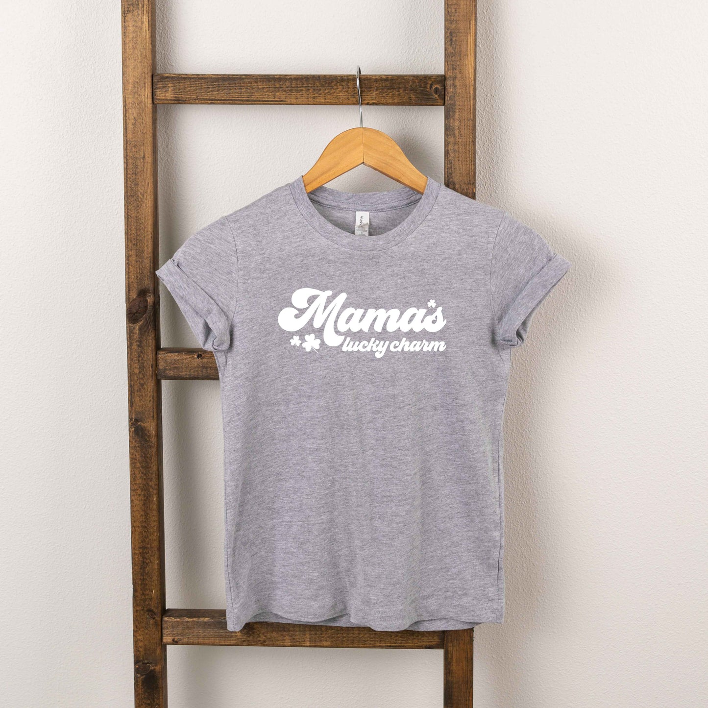 Retro Mama's Lucky Charm | Toddler Short Sleeve Crew Neck