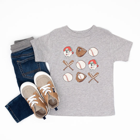 Baseball Collage | Toddler Short Sleeve Crew Neck