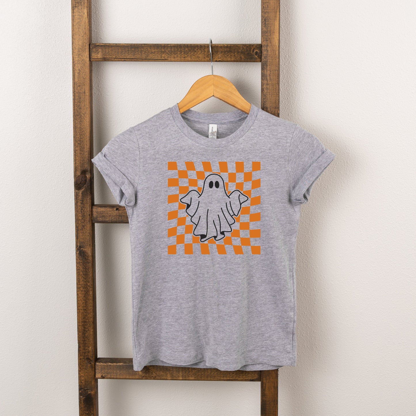 Checkered Ghost | Youth Short Sleeve Crew Neck