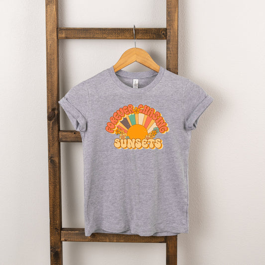 Retro Forever Chasing Sunsets | Toddler Short Sleeve Crew Neck