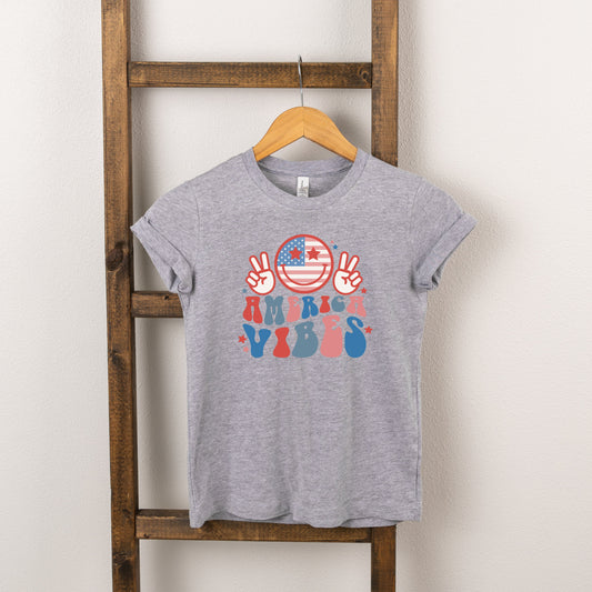 America Vibes Peace Signs | Toddler Short Sleeve Crew Neck