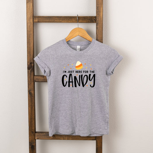 Here For The Candy | Toddler Short Sleeve Crew Neck