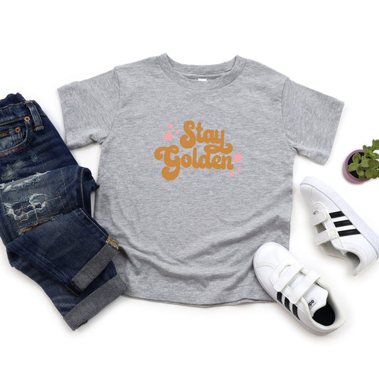 Stay Golden Stars | Toddler Short Sleeve Crew Neck