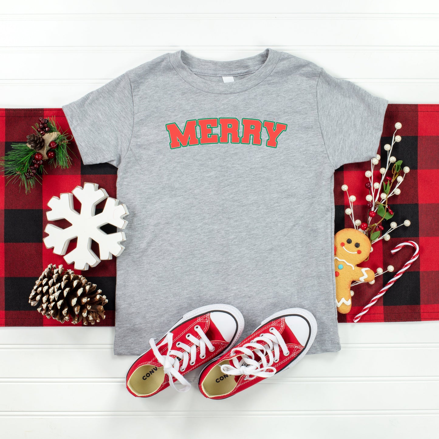 Merry Varsity | Toddler Short Sleeve Crew Neck