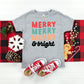Merry And Bright Stacked | Toddler Short Sleeve Crew Neck