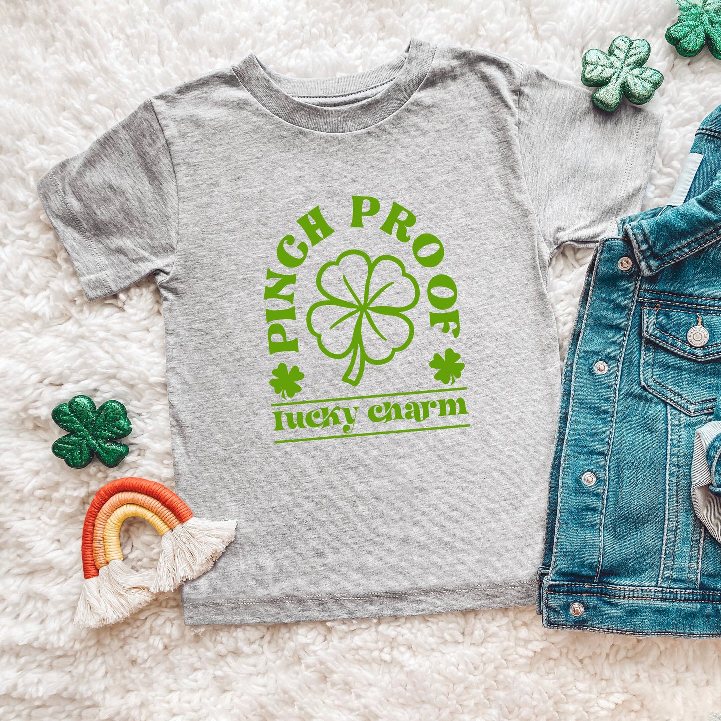Pinch Proof Lucky Charm | Toddler Short Sleeve Crew Neck