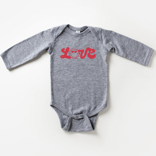 Love Smiley Face | Baby Long Sleeve Onesie