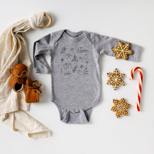 Christmas Clipart | Baby Long Sleeve Onesie