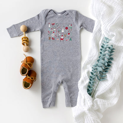 Christmas Doodles | Baby Romper