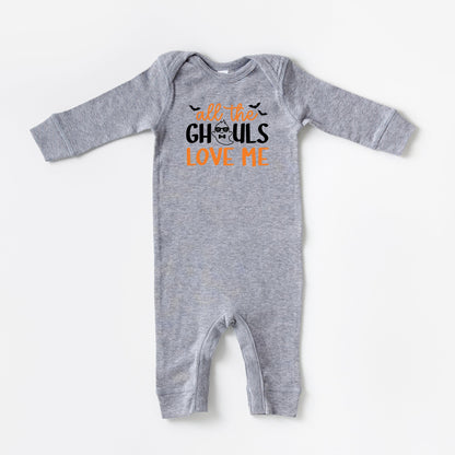 All The Ghouls Love Me Bats | Baby Graphic Romper