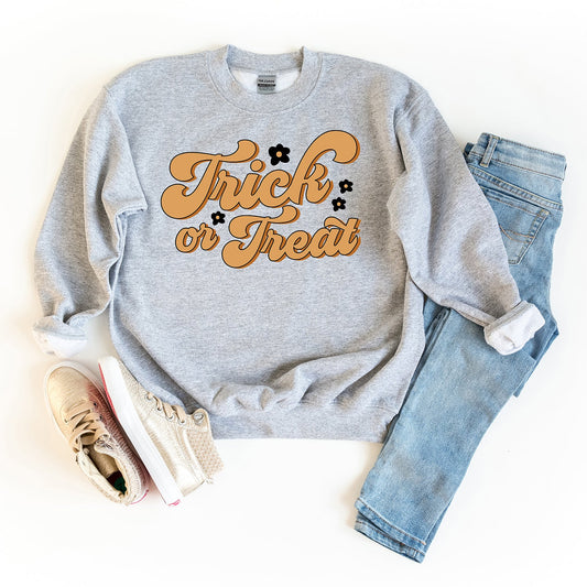 Trick Or Treat Flowers | Youth Sweatshirt
