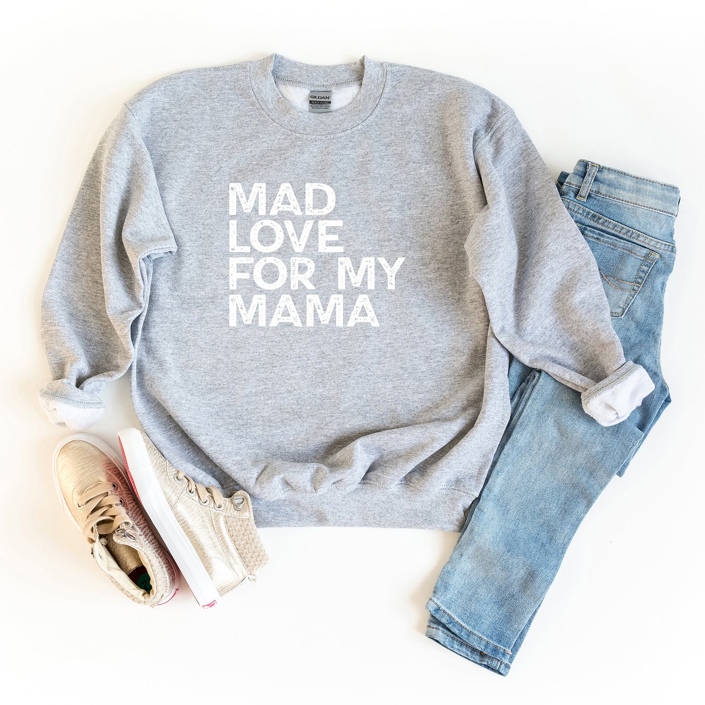 Mad Love For My Mama Distressed | Youth Sweatshirt