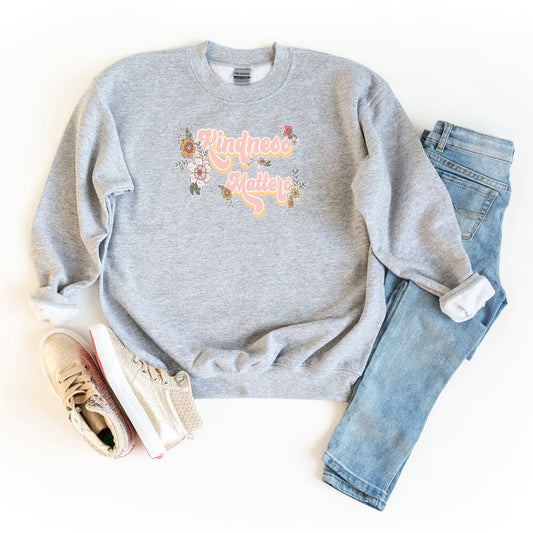 Kindness Matters Floral | Youth Sweatshirt