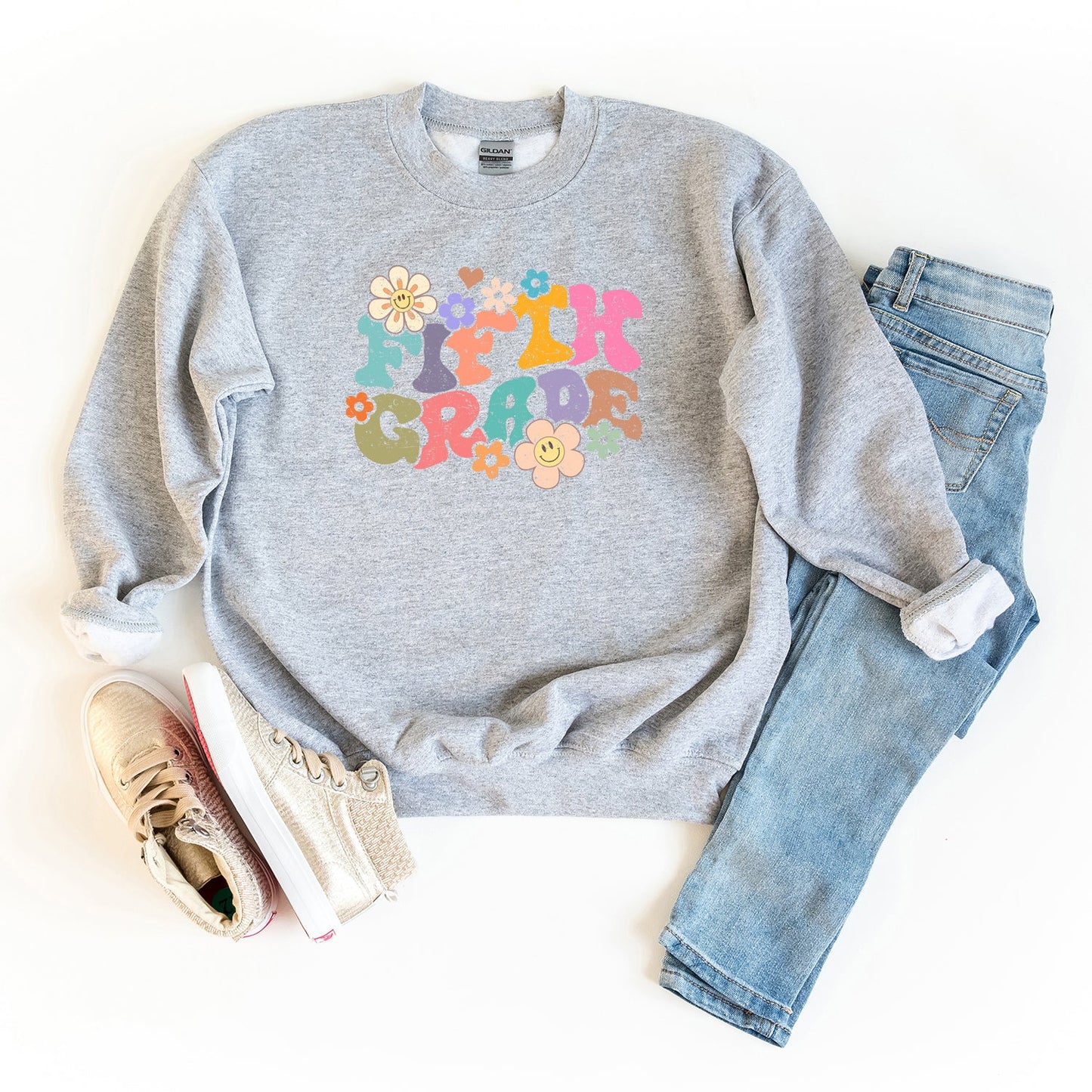 Fifth Grade Flowers | Youth Graphic Sweatshirt