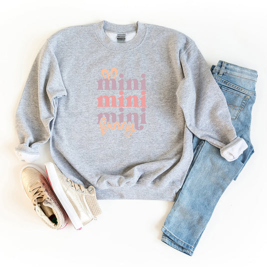 Mini Bunny Stacked | Youth Sweatshirt