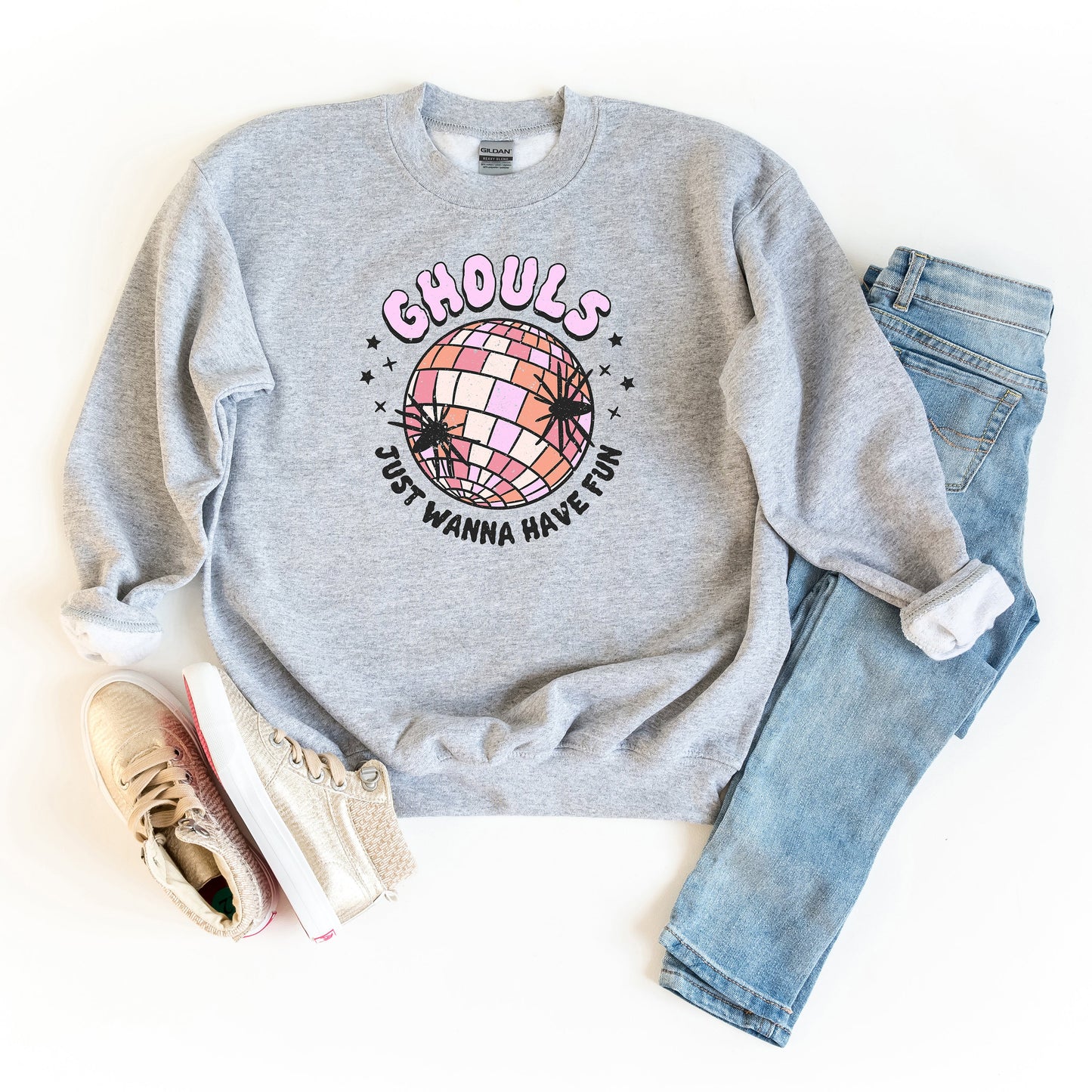 Ghouls Disco Ball | Youth Sweatshirt