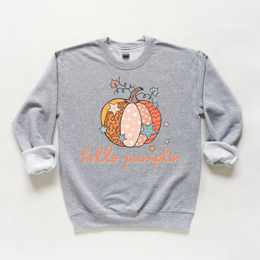 Hello Pumpkin Colorful Stars | Youth Sweatshirt