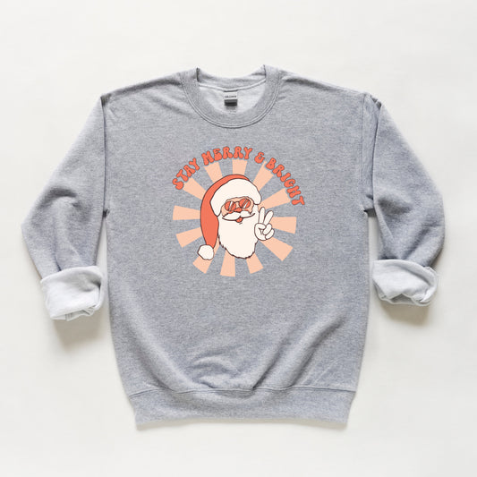 Stay Merry And Bright Santa | Youth Sweatshirt