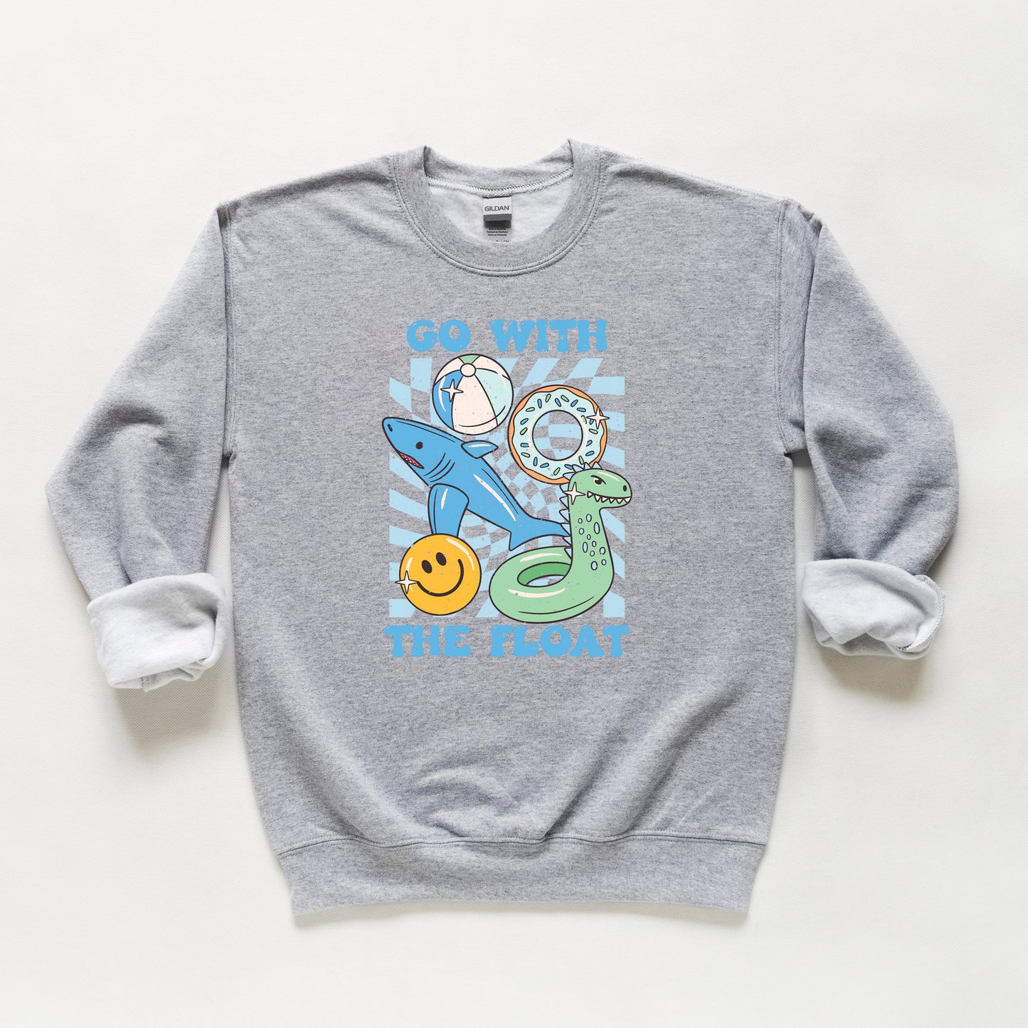 Go With The Float Blue | Youth Sweatshirt